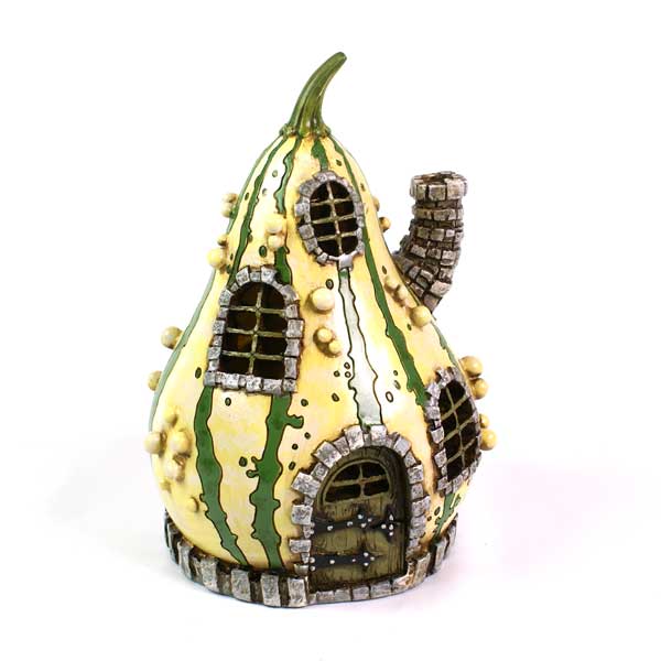 Fiddlehead Village Striped Gourd Fairy House